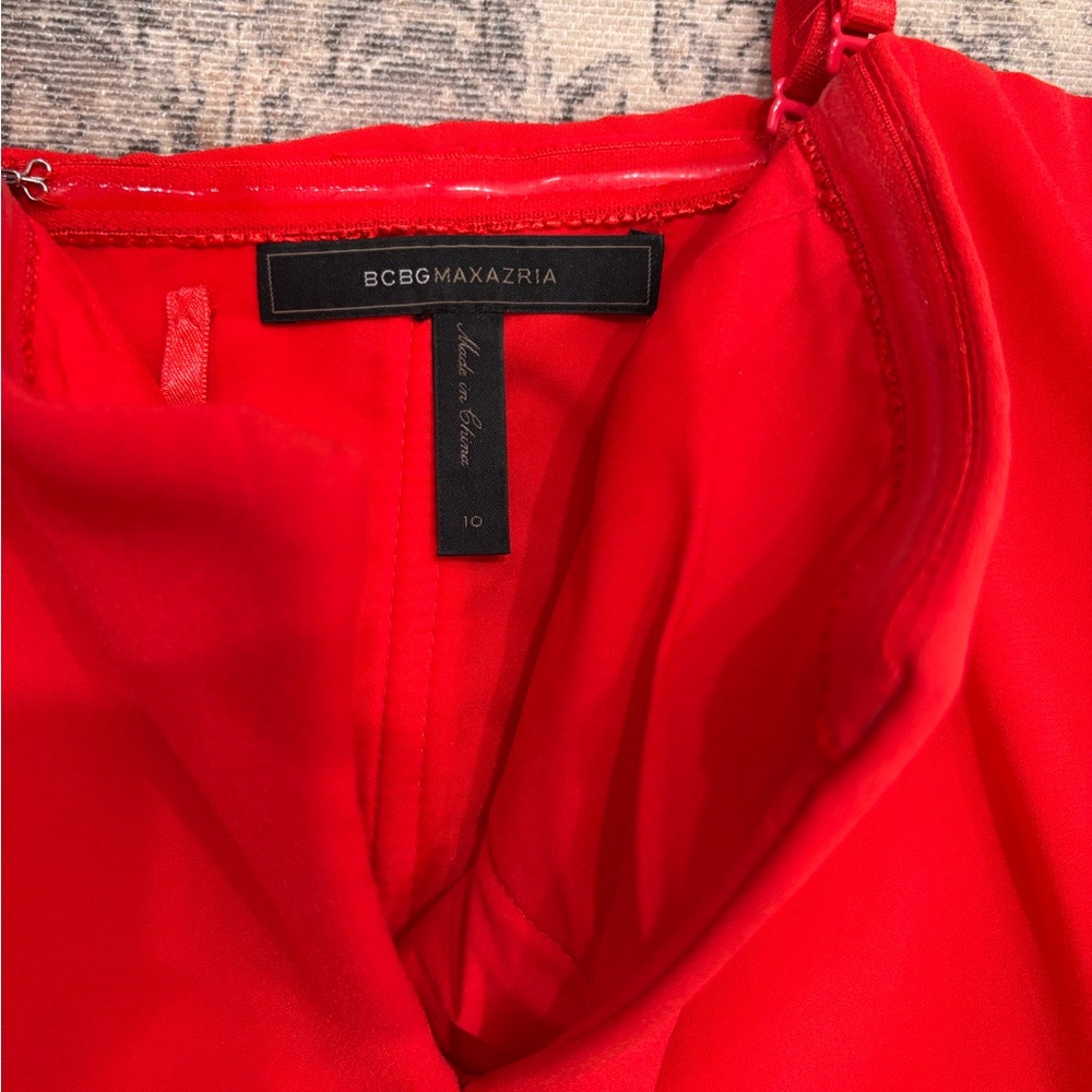 BCBGMaxAzria Strapless Vibrant Red Dress - Picture 6 of 6